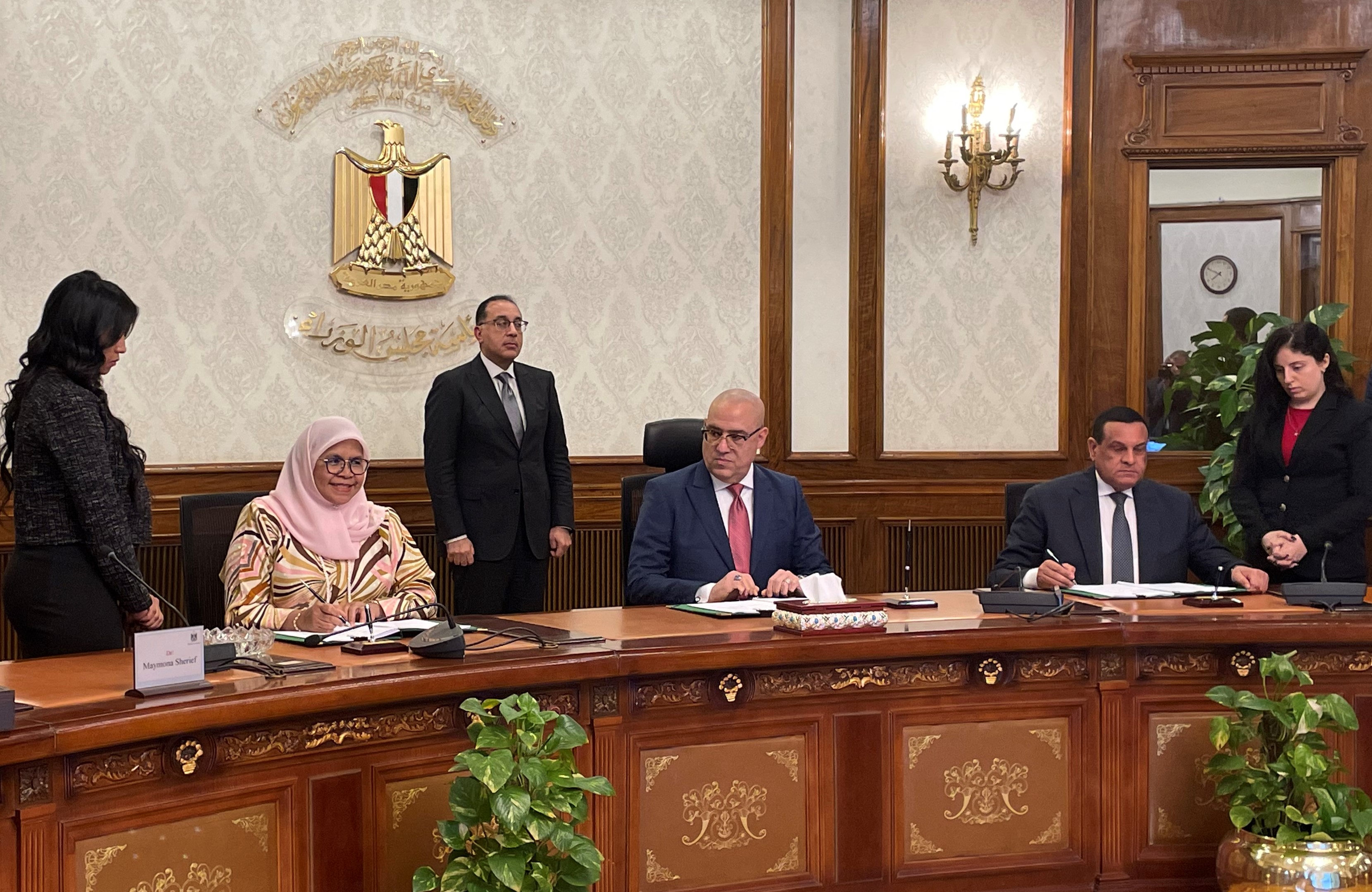 Signature of the WUF12 agreement at the Egyptian cabinet in the presence of Prime Minister of Egypt Dr. Mostafa Madbouly